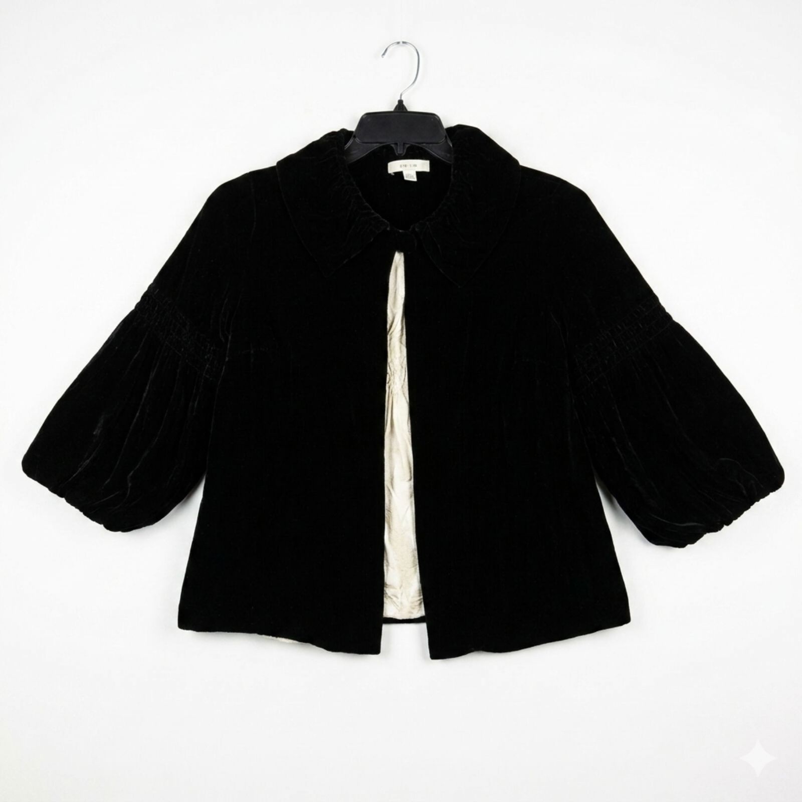 Cabi Black Velvet Silk Blend Opera Theater Swing Jacket Style 158 Small